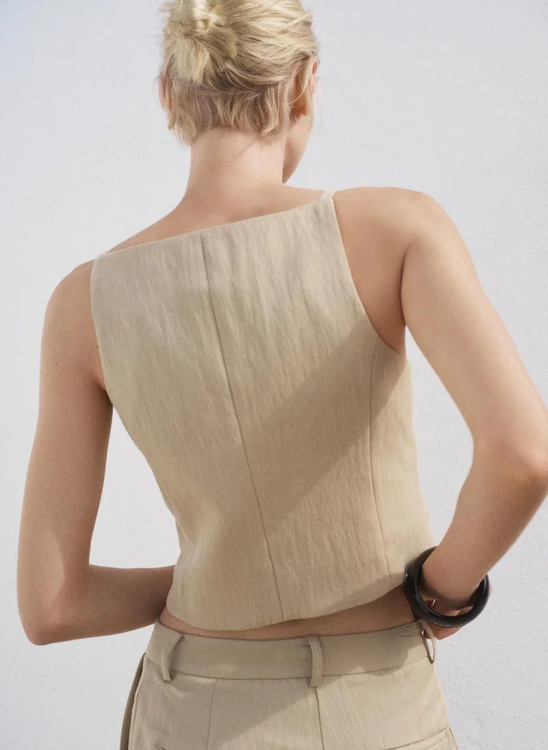 MANGO Lyocell Suit Waistcoat