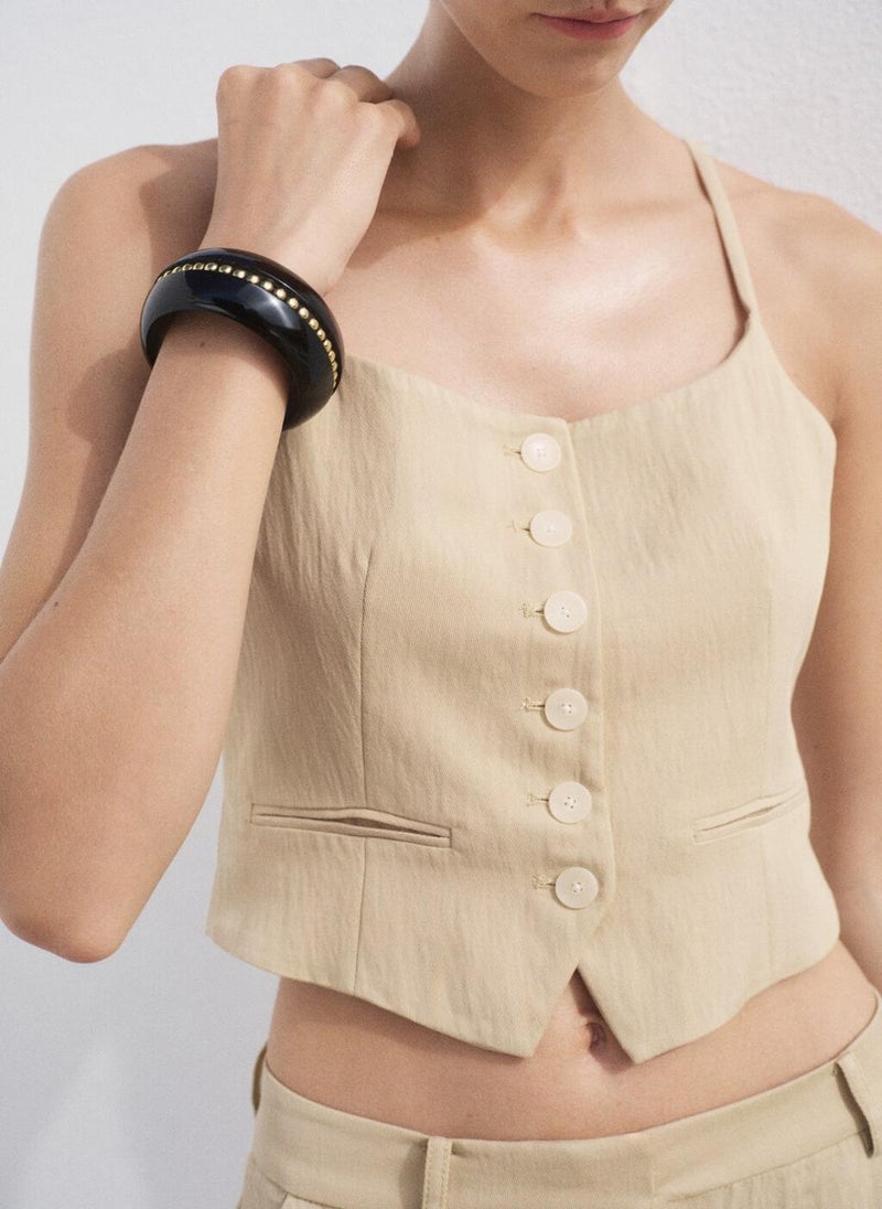 MANGO Lyocell Suit Waistcoat  - Image 1