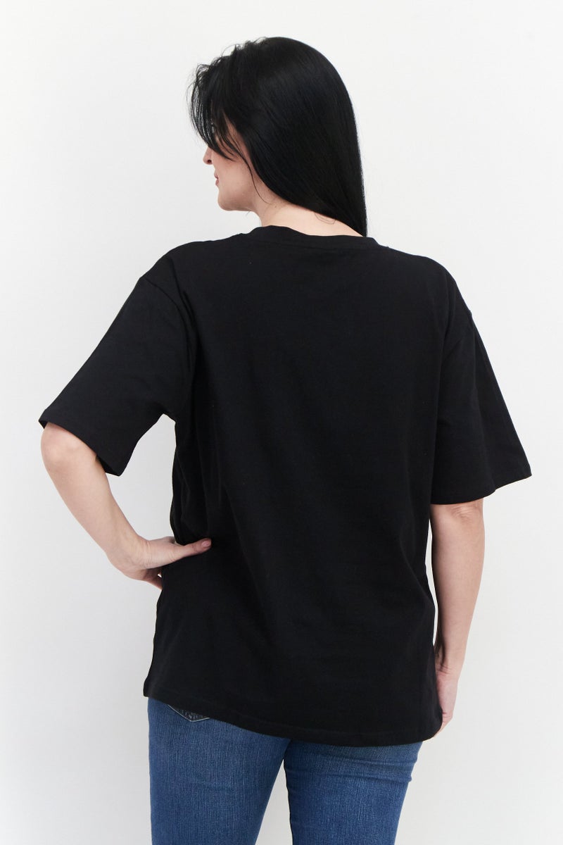 Marilyn Monroe Women Crew Neck Short Sleeve Graphic T Shirt, Black Combo - Image 3