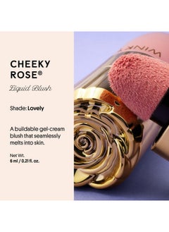 Winky Lux Winky Lux Cheeky Rose Liquid Blush, Gel-Cream Blush with Buildable Color, Lightweight Velvet Finish for Long Lasting Color, Cool Pink Blush, Lovely  - Image 2