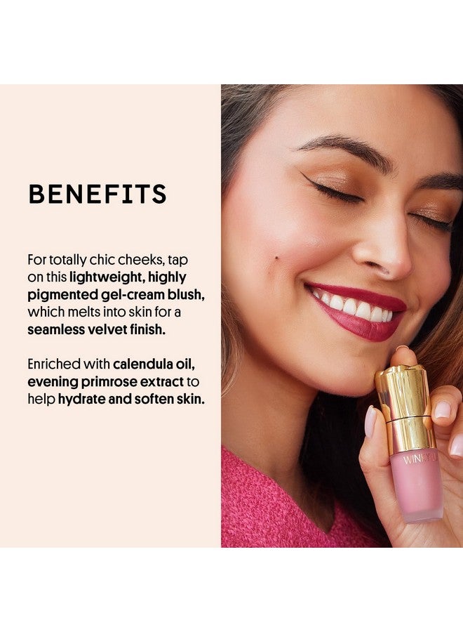 وينكي لوكس أحمر خدود سائل وينكي لوكس تشيكي روز، أحمر خدود جل كريمي مع لون قابل للبناء، لمسة نهائية مخملية خفيفة الوزن للحصول على لون يدوم طويلاً، أحمر خدود وردي رائع، جميل - Image 3