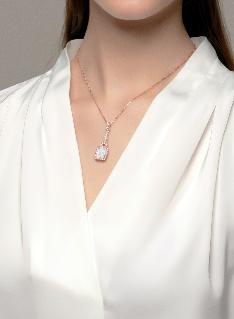 AWNL Eternal Blossom Women's Necklace - Pendant with CZ Diamond and Sterling Silver, Middle East Exclusive Collection - Image 2