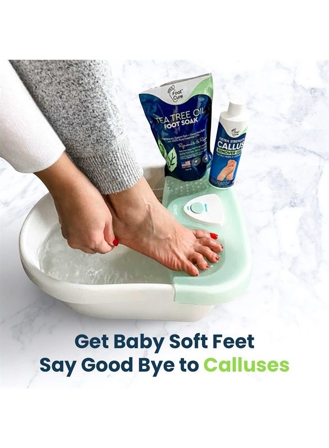 Foot Cure Tea Tree Foot Soak & Callus Remover Gel Kit - Extra Strength Callus Remover Gel & Foot Soak With Epsom Salts For Calluses, Dry Cracked Heels, Toenail - Pedicure for Tired Feet - Image 3