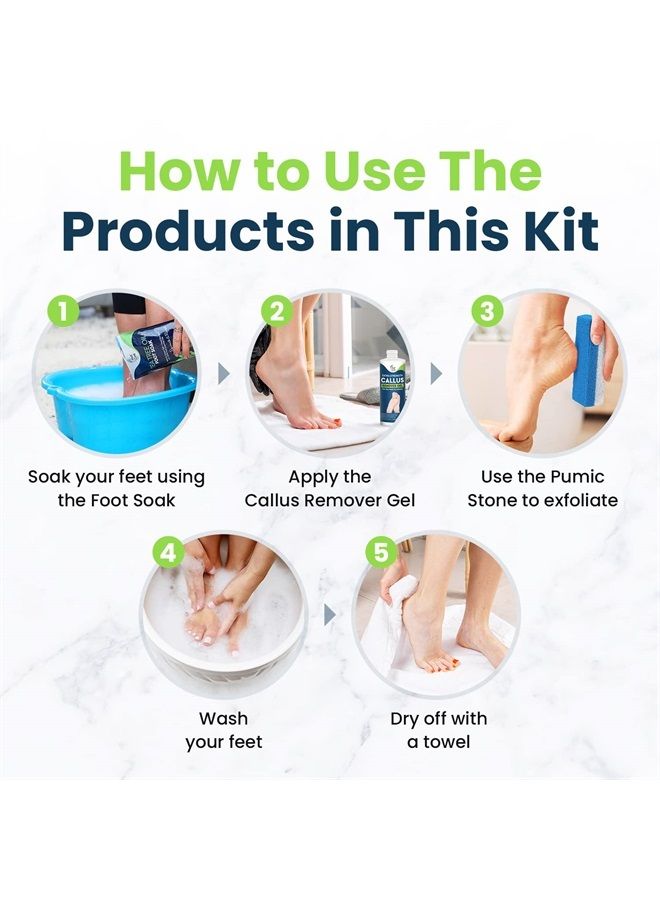 Foot Cure Tea Tree Foot Soak & Callus Remover Gel Kit - Extra Strength Callus Remover Gel & Foot Soak With Epsom Salts For Calluses, Dry Cracked Heels, Toenail - Pedicure for Tired Feet - Image 2
