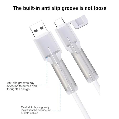 AVEDIA Silicone Charger Cable Protector Sleeve, Daily Life Useful Mobile Accessories, Spiral Wire Guard for iPhone and Android Cord Safety Cover Charging Data Cable Protection (Type C to Type C) - Image 2