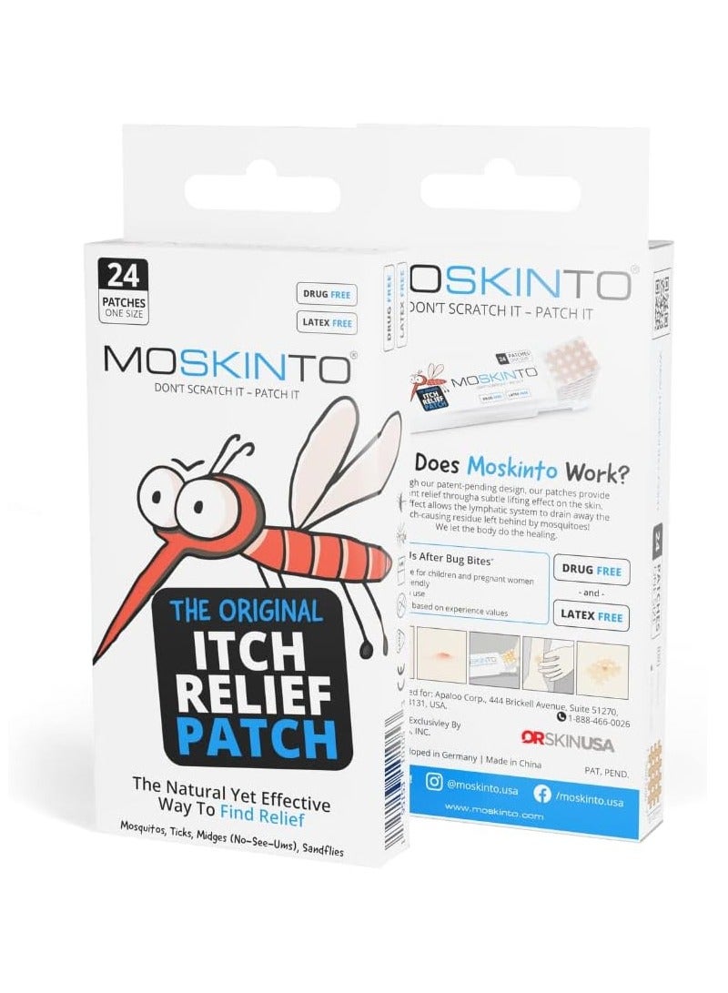 Moskinto: After-Bite Mosquito Itch Relief Patch, Instant Effect, Reduces Swelling, Insect Bite Relief (Travel Pack)