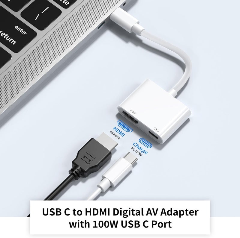 USB-C to HDMI Adapter 4K@60Hz for iPhone 15, MacBook Pro, Air, iPad Pro - Image 2