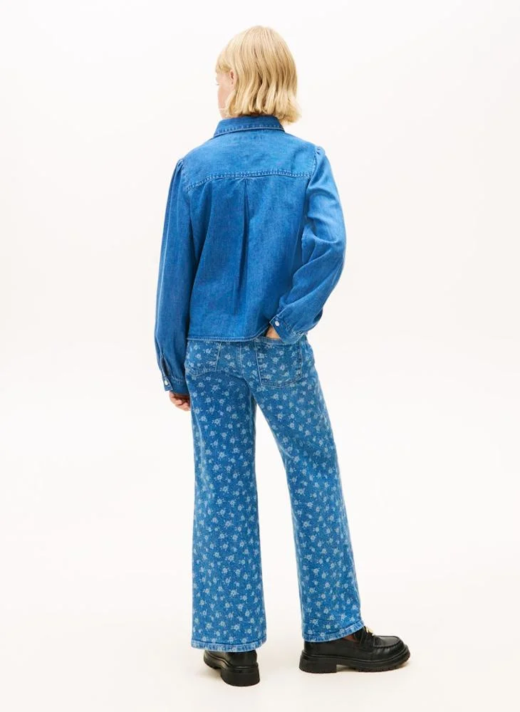 تومي هيلفيغر قميص جينز شبابي بقصة عادية