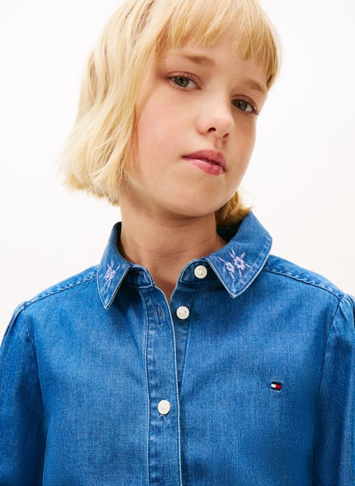 TOMMY HILFIGER Youth Denim Regular Fit Shirt - Image 3