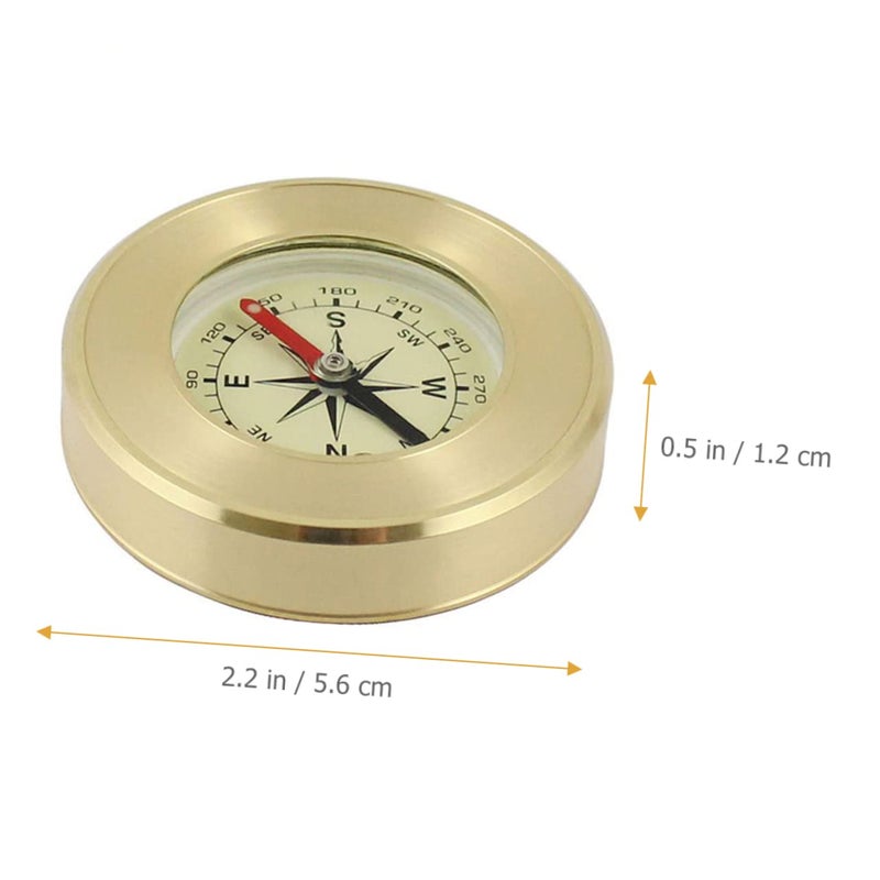 Brass Mountaineering Compass for Hiking Camping Survival Gear with Accurate Pointer Clear Scale - Image 3