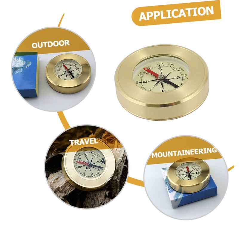 Brass Mountaineering Compass for Hiking Camping Survival Gear with Accurate Pointer Clear Scale - Image 4