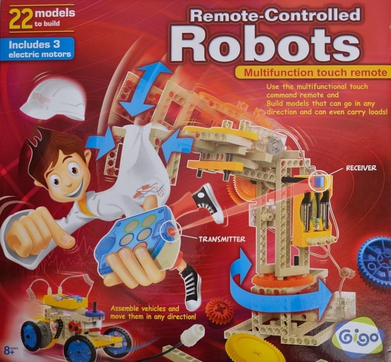 Gigo Remote Controlled Constructor Robots Toy - Build 22 Models with Multifunction Touch Remote - Image 1