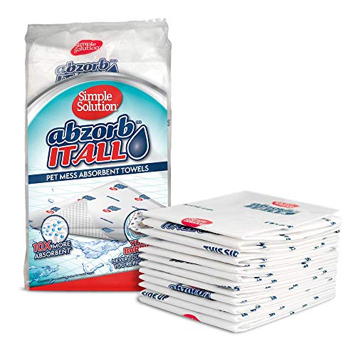 Simple Solution Abzorbitall Pet Mess Absorbent Towels - Multi-Surface Urine and Dog Poop Cleaning Sheets - 12 x 17 inches - 30 Towels - Image 1