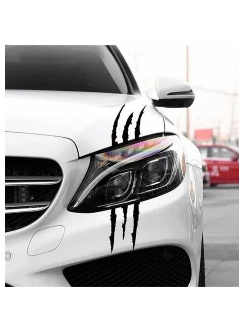 RATSAW - 2 Pack Vinyl Car Sticker Monster Claw Marks Headlight Car Decal Stripes Scratch Car Sticker - Image 1