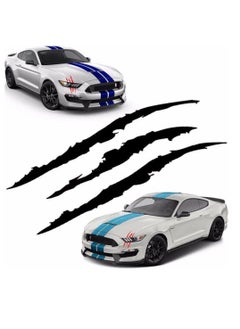RATSAW 2 Pack Vinyl Car Sticker Monster Claw Marks Headlight Car Decal Stripes Scratch Car Sticker  - Image 3