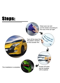 RATSAW 2 Pack Vinyl Car Sticker Monster Claw Marks Headlight Car Decal Stripes Scratch Car Sticker  - Image 4
