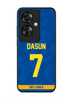 Stylizedd Rugged Black edge case for Oppo Reno11 F / Oppo F25 Pro 5G, Slim fit Flexible Anti Drop Thin Cover - Team Sri lanka Dasun Shanaka, Jersey No 7  - Image 1
