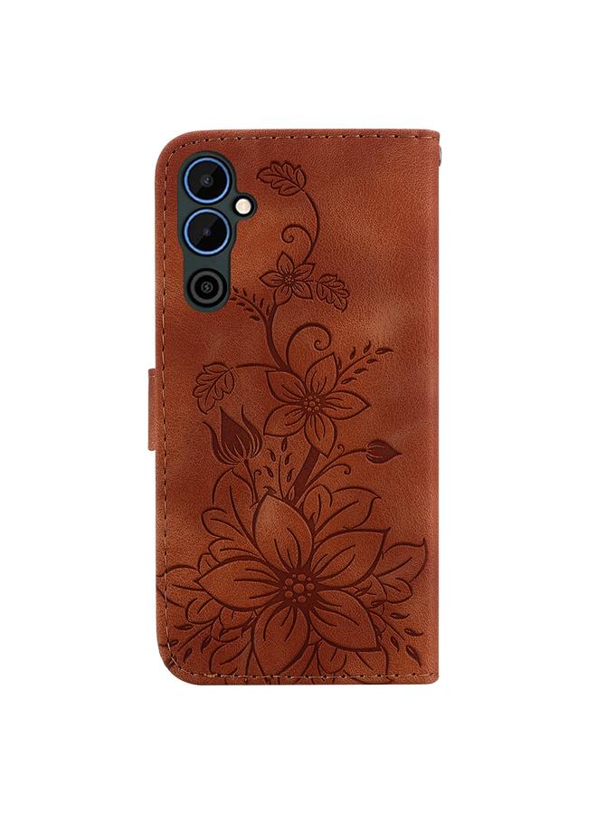 erorex Case For Tecno Pova Neo 2 Lily Embossed Leather Phone Case  - Image 3