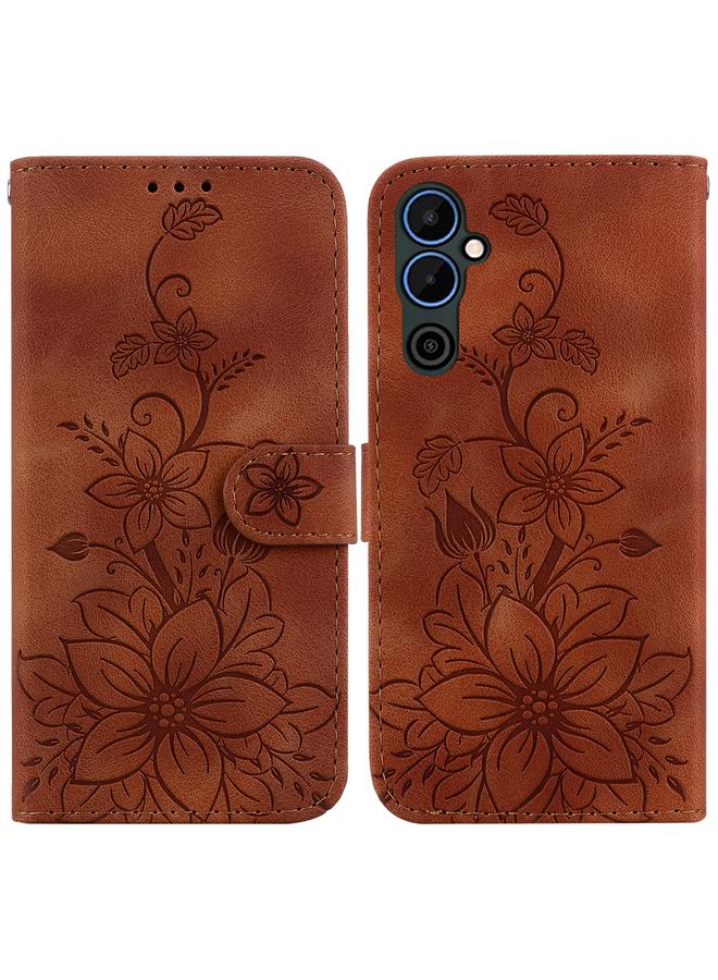 erorex Case For Tecno Pova Neo 2 Lily Embossed Leather Phone Case  - Image 1