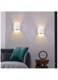 HUA QIANG WANG Modern Outdoor Aluminium Wall Lights 4.7 INCH, 4W LED Wall Sconce, Warm White 3000K, AC 85-265V, IP65 Waterproof Up and Down Wall Lamp for Deck Fence Balcony Garden Lighting  - Image 4