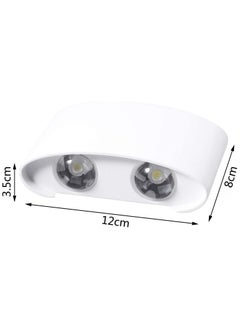 HUA QIANG WANG Modern Outdoor Aluminium Wall Lights 4.7 INCH, 4W LED Wall Sconce, Warm White 3000K, AC 85-265V, IP65 Waterproof Up and Down Wall Lamp for Deck Fence Balcony Garden Lighting  - Image 5
