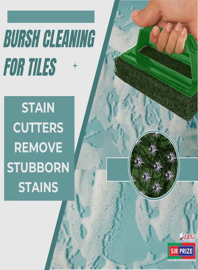 Sir Prize Bathroom Tile Scrubber Brush,Cleans Tiles, Floors, Sinks and Hard-to-Reach Corners.Square Head Easily reaches Edges and Corners for Stain Removal. - Pack of 3 - Image 5