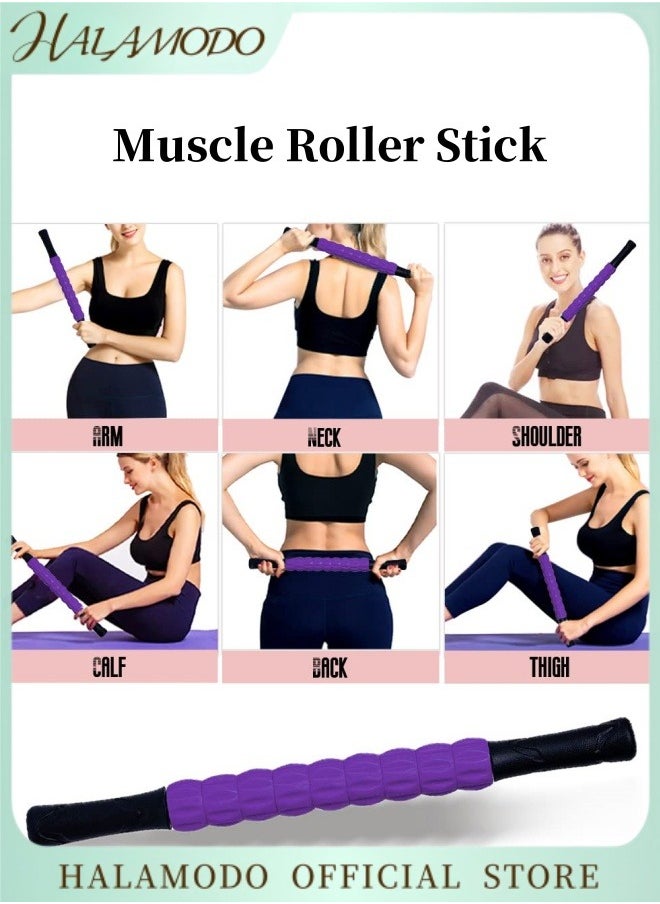 HALAMODO - Muscle Roller Stick Massage Roller for Lymphatic Drainage Therapy Roller Stick Lipo Roller for Relief Muscle Soreness Deep Tissue Massage for Trigger Points Help Sore Muscles Recovery - Image 1
