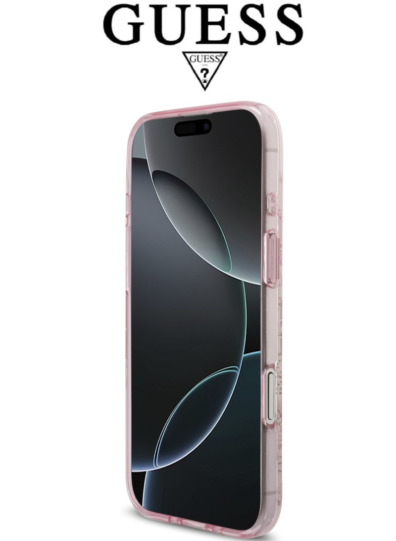 CG MOBILE iPhone 17 Air silicone PU phone case in a stylish gradient Pink and Rose design with a premium texture. iPhone 17 Air case supports MagSafe wireless charging. iphone 17 Air back cover with back protection against impacts.  French-designed, elegant iphone 17 pro cover, certified in partnership with GUESS and CG MOBILE. Pink phone case. - Image 5