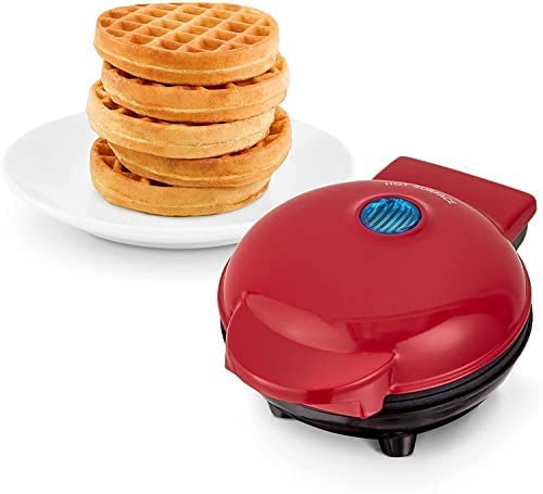 Paghadi Mini Waffle Maker 350 Watts Stainless Steel NonStick Electric Machine for Individual Belgian Waffles Maker Pan Cakes Maker Paninis or Other Sweet Snacks Size 4 Inch - Image 1