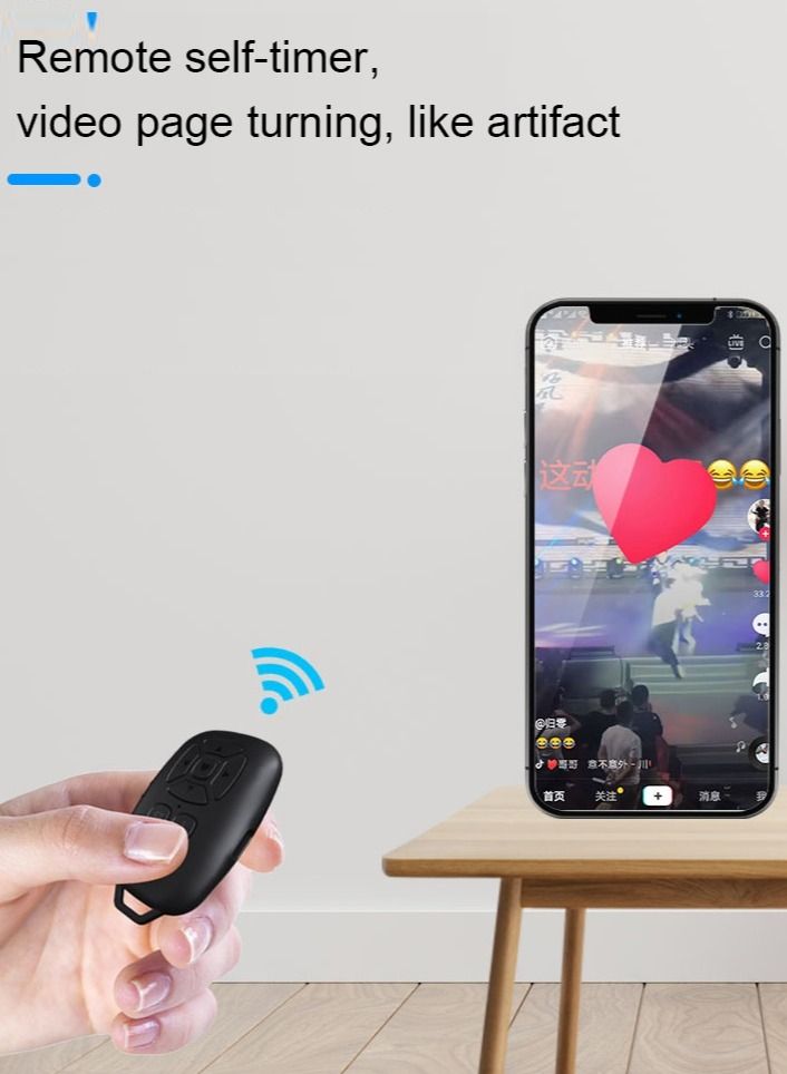 NIBEMINENT Bluetooth Remote Control Android iOS Mobile Phone Universal Selfie Video Web Page Turning Artifact - Image 3