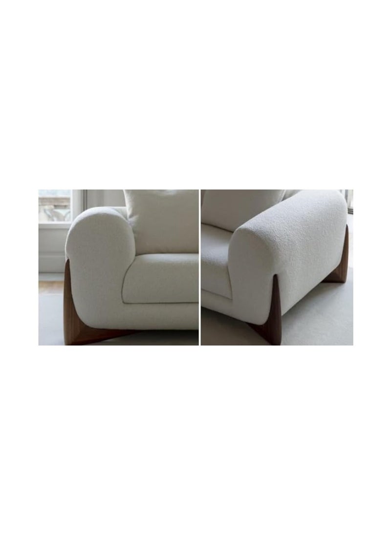 Elegance Redefined: Italian Design Living Room Teddy Sofa in White Boucle Fabric with Canaletta Walnut Feet - pzsku/ZB70725206125D6F78451Z/45/_/1695618950/1664d458-b72a-4a32-a2a9-f4a9b92bcbb6