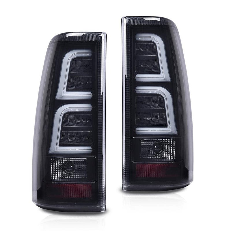 PIT66 LED Tail Lights Replacement Compatible with Chevy Silverado 2003 2004 2005 2006 Rear Light Lamp Assembly GM2800174, GM2801174 Smoky(w/wiring harness) - Image 1