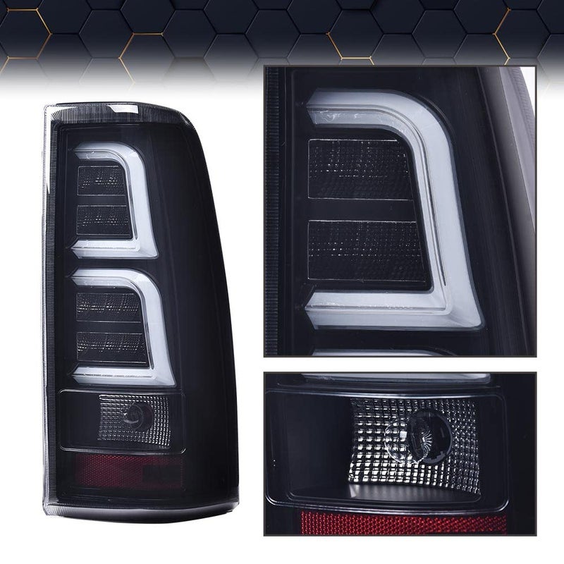 PIT66 LED Tail Lights Replacement Compatible with Chevy Silverado 2003 2004 2005 2006 Rear Light Lamp Assembly GM2800174, GM2801174 Smoky(w/wiring harness) - Image 5
