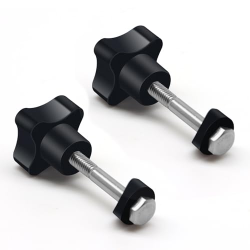 Yasdyri Rollator Walker Replacement Knob 2 PCS Replacement Arm Adjustment Knobs for Rollator Walker Accessories,Rollator Parts Knobs with M6 Track Bolt Set - Image 1