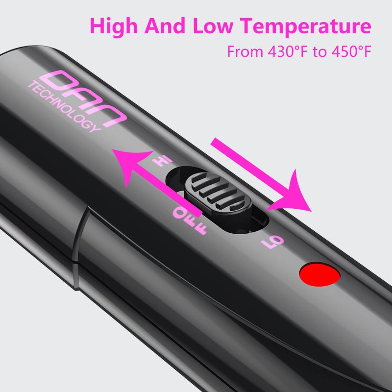 DAN Technology Dual Voltage Ceramic Pressing Comb - 450°F Fast Heating Mini Straightener for Lace Front Wigs and Black Women's Hair - Image 5