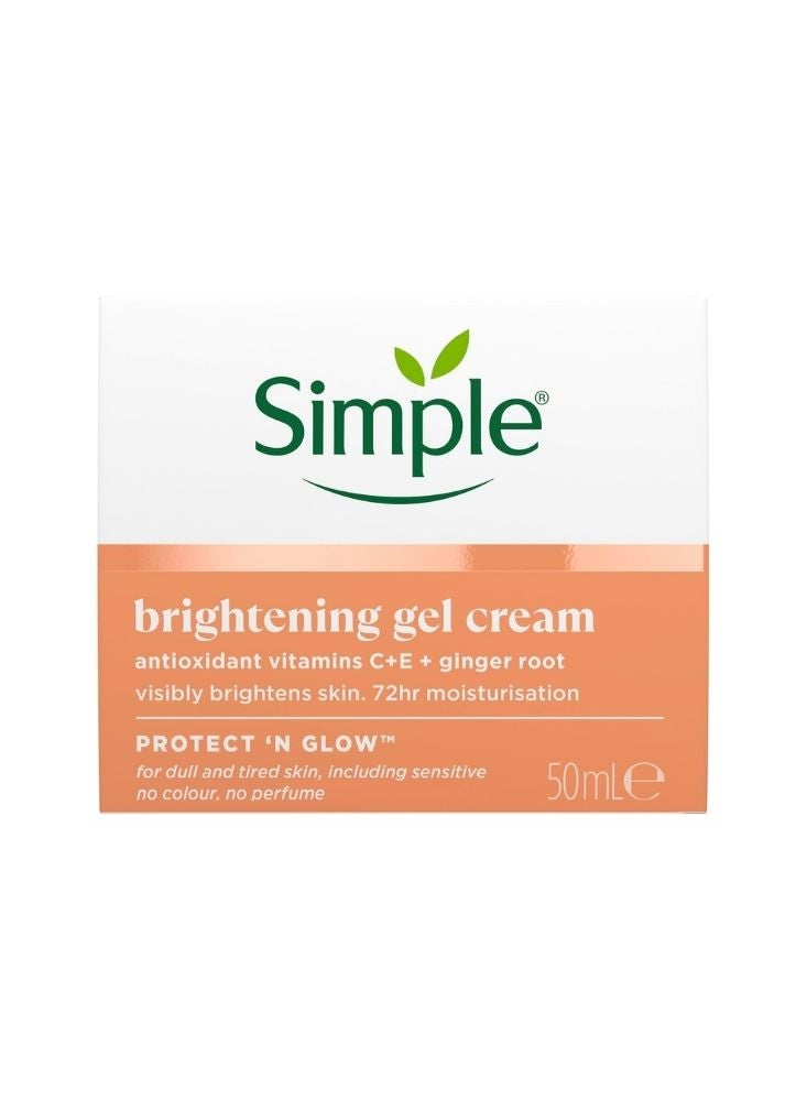Simple Brightening Gel Cream 50ml – Vitamin C E Glow Moisturizer for Radiant Skin - Image 1