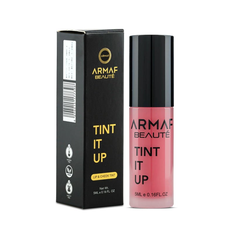 Armaf Beaute Armaf Beauté Tint It Up: Lip & Cheek Tint | Blush For Cheeks, Long Lasting, Highly Pigmented, Intense Color | Non Sticky | Red Pink, 5ml - Image 1
