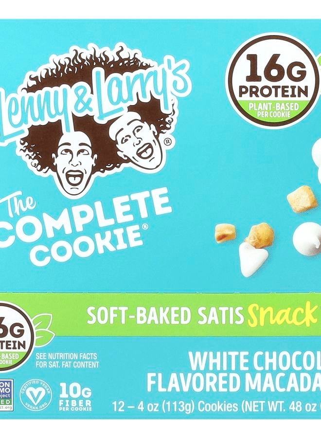 LENNY & LARRY'S كوكيز كاملة® بالشوكولاتة البيضاء والمكاديميا 12 كوكيز 4 أونصات (113 جرام) لكل منها