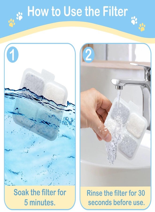 BUAEL 22+22 Pack Replacement Filters for Oneisall 10L/2.64Gal Stainless Steel Dog Water Fountain, Includes 22 Filters & 22 Sponges (22Pack) - Image 4