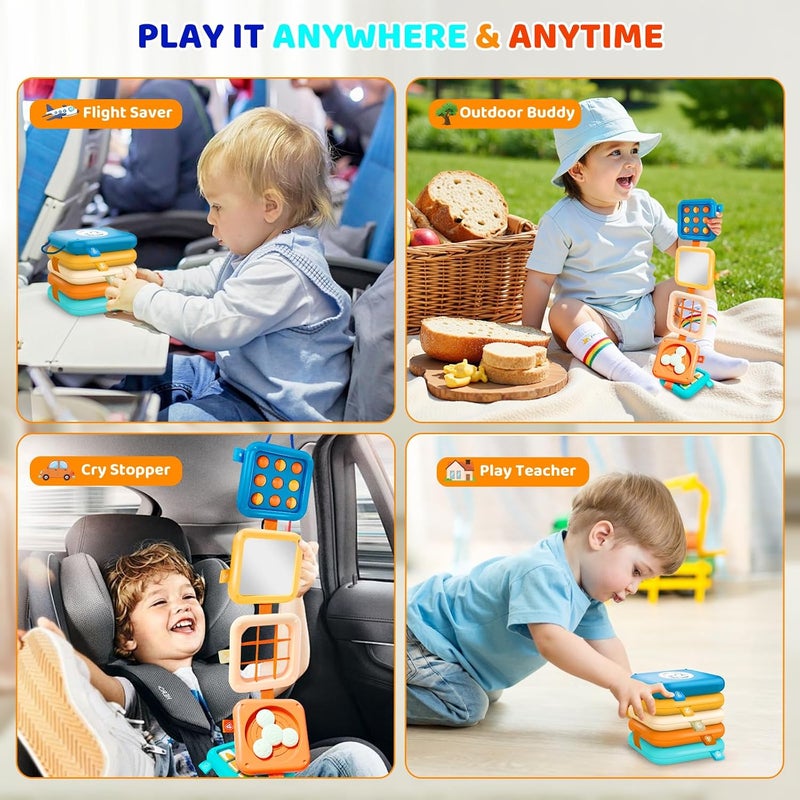 Toylfort Montessori Busy Board for 1 Year Old, Airplane Toys for Babies 6-12  Months - Image 4