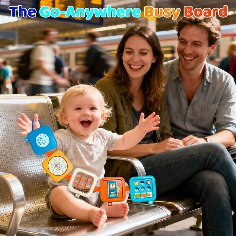 Toylfort Montessori Busy Board for 1 Year Old, Airplane Toys for Babies 6-12  Months - Image 3