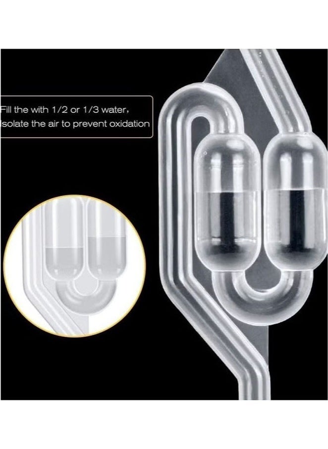 3 Packs Of S-Type Air Locks For Home-Made Fermentation Exhaust Valves, Fermentation Tank Fermentation Sealing Valves - Image 2