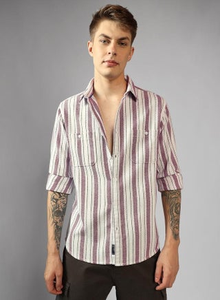 Multi Colour Relaxed Fit Cot/Poly Waffle Stripes Shirt – Comfortable and Trendy - pzsku/ZB707967B9294EB59651CZ/45/_/1726497067/658b9e84-f76d-45f3-bdf6-beebb0f1dac7