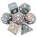 Haxtec DND Dice Set Metal Dice Compatible with Dungeons and Dragons DD Gift TTRPG Rainbow Polyhedral Dice - Image 2