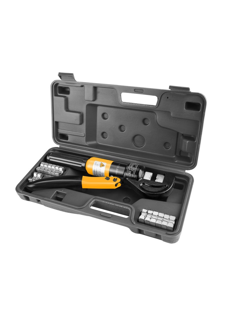 Tolsen 43110 12-Inch Hydraulic Crimping Tool – 5 Ton Cable Lug Crimper with 8 Interchangeable Dies (4–70mm²) - Image 1