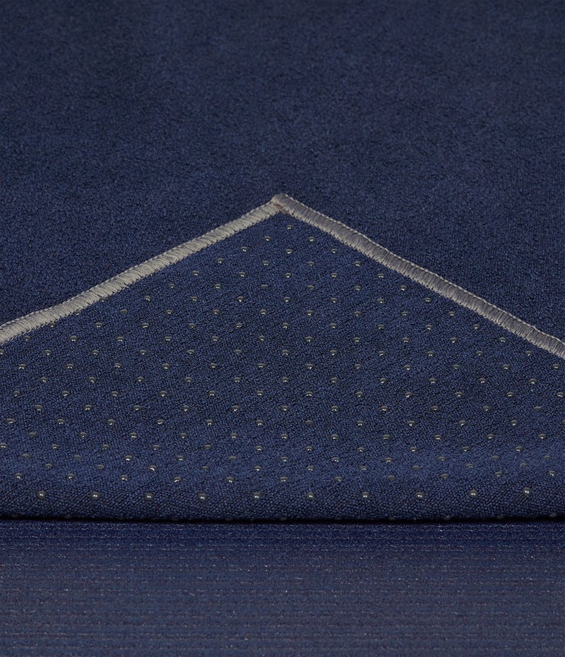 Manduka Yogitoes Yoga Mat Towel - Lightweight, Quick Drying Microfiber, Non Slip Skidless Technology, Use in Hot Yoga, Vinyasa and Power, 71" x 24", Midnight - Image 3