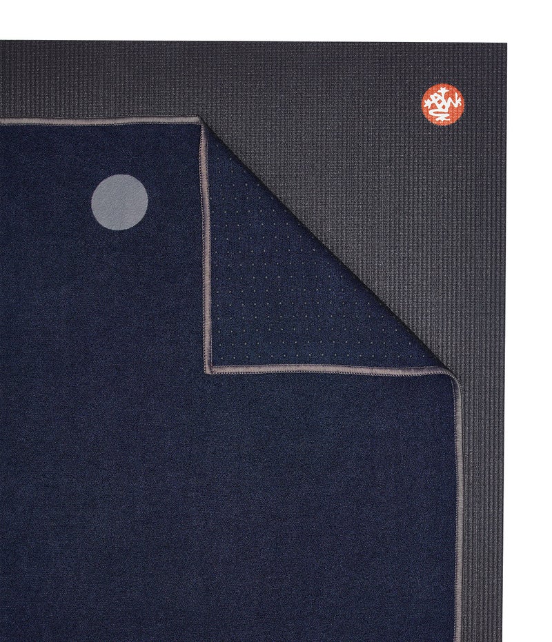 Manduka Yogitoes Yoga Mat Towel - Lightweight, Quick Drying Microfiber, Non Slip Skidless Technology, Use in Hot Yoga, Vinyasa and Power, 71" x 24", Midnight - Image 2