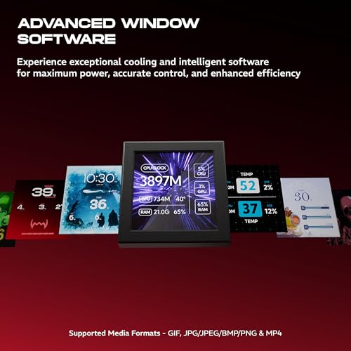 daWg L240AIO, 240Mm AIO Cooler, 3.4" IPS Detachable Type C Screen, Support Sockets - LGA 2066/ 115X/ 1200/1700/ 1851 & AM4/AM5, 2500 RPM Pump, ARGB Sync, PWM Fans, Braided Tubing (Black),Desktop - Image 3