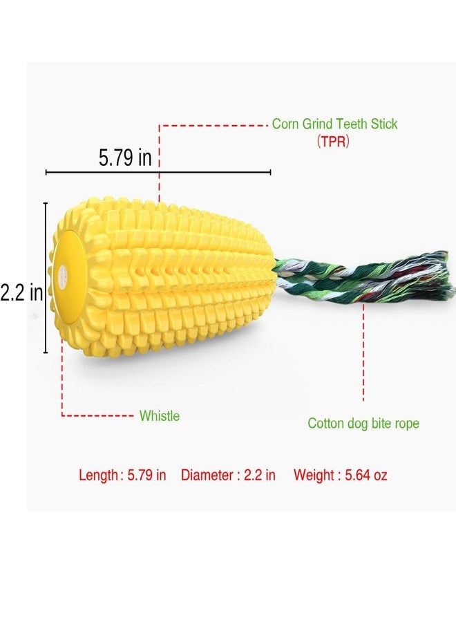 Mloowa Dog Chew Toys for Aggressive Chewers,Corn Interactive Squeaky Dog Toys for Puppy Medium Breed,Tough Rubber Dental Chew Dog Toys - Image 4