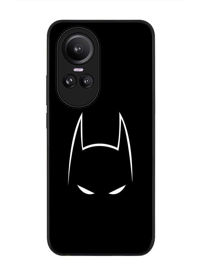 Stylizedd Rugged Black Edge case for Oppo Reno10 / Oppo Reno10 Pro, Custom Slim fit Flexible Anti Drop Thin Phone Case Cover - Sneaky Bat - Image 1